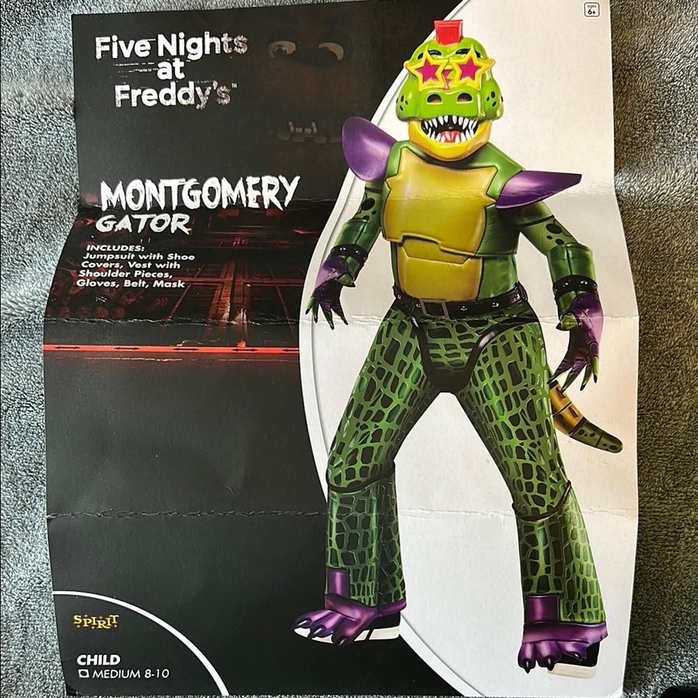 Spirit Five Nights at Freddy's Montgomery Gator Costume - Green and Purple